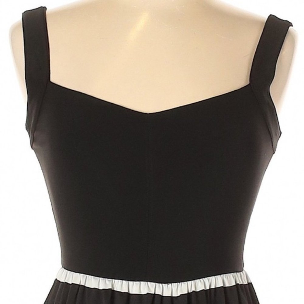 BeBop Black and Gray Striped Mini Apron Dress - Picture 4 of 10